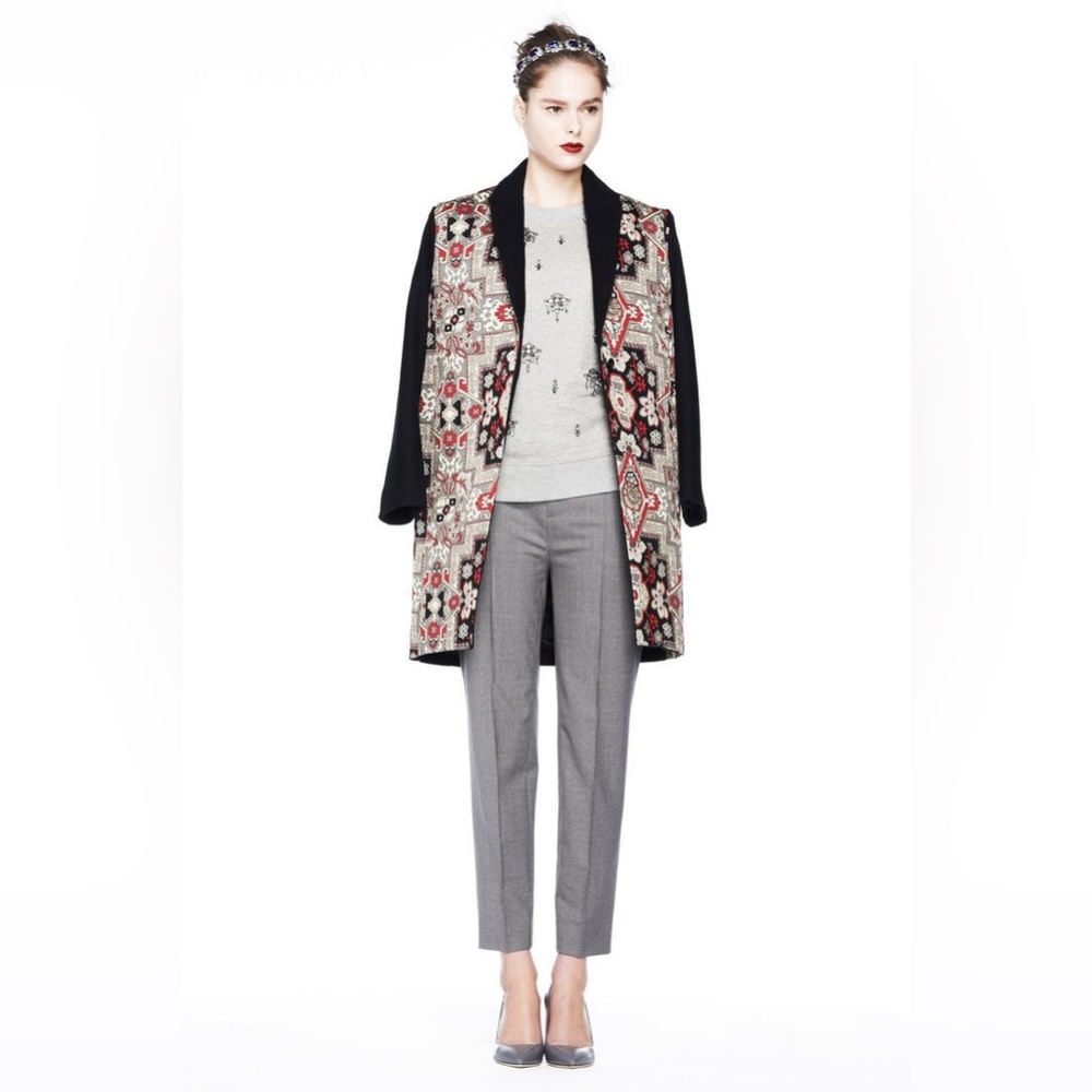 NWT NEVER WORN! Very rare J. Crew Collection Wool/Silk Tapestry Top Coat Size 10